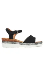 Espadryle damskie - Clara Barson Espadryle WS2189-15 Czarny - miniaturka - grafika 1