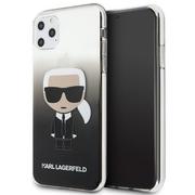 Etui i futerały do telefonów - Karl Lagerfeld Iconic Karl Gradient Etui iPhone 11 Pro Max (czarny) KLHCN65TRDFKBK - miniaturka - grafika 1