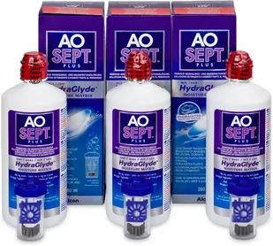 Alcon AO SEPT PLUS HydraGlyde 3x360 ml - Płyny do soczewek kontaktowych - miniaturka - grafika 2