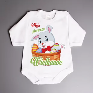 Moja pierwsza Wielkanoc - zajączek 2 - body wielkanocne - Body dla niemowląt Moja pierwsza Wielkanoc - zajączek 2 - body wielkanocne - Body dla niemowląt - miniaturka - grafika 1