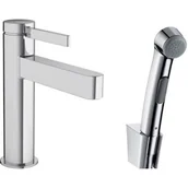 Baterie umywalkowe - Hansgrohe 76210000 Finoris Jednouchwytowa bateria umywalkowa 110 z g$417wk$418 Bidette i w$419em 160 cm chrom - miniaturka - grafika 1