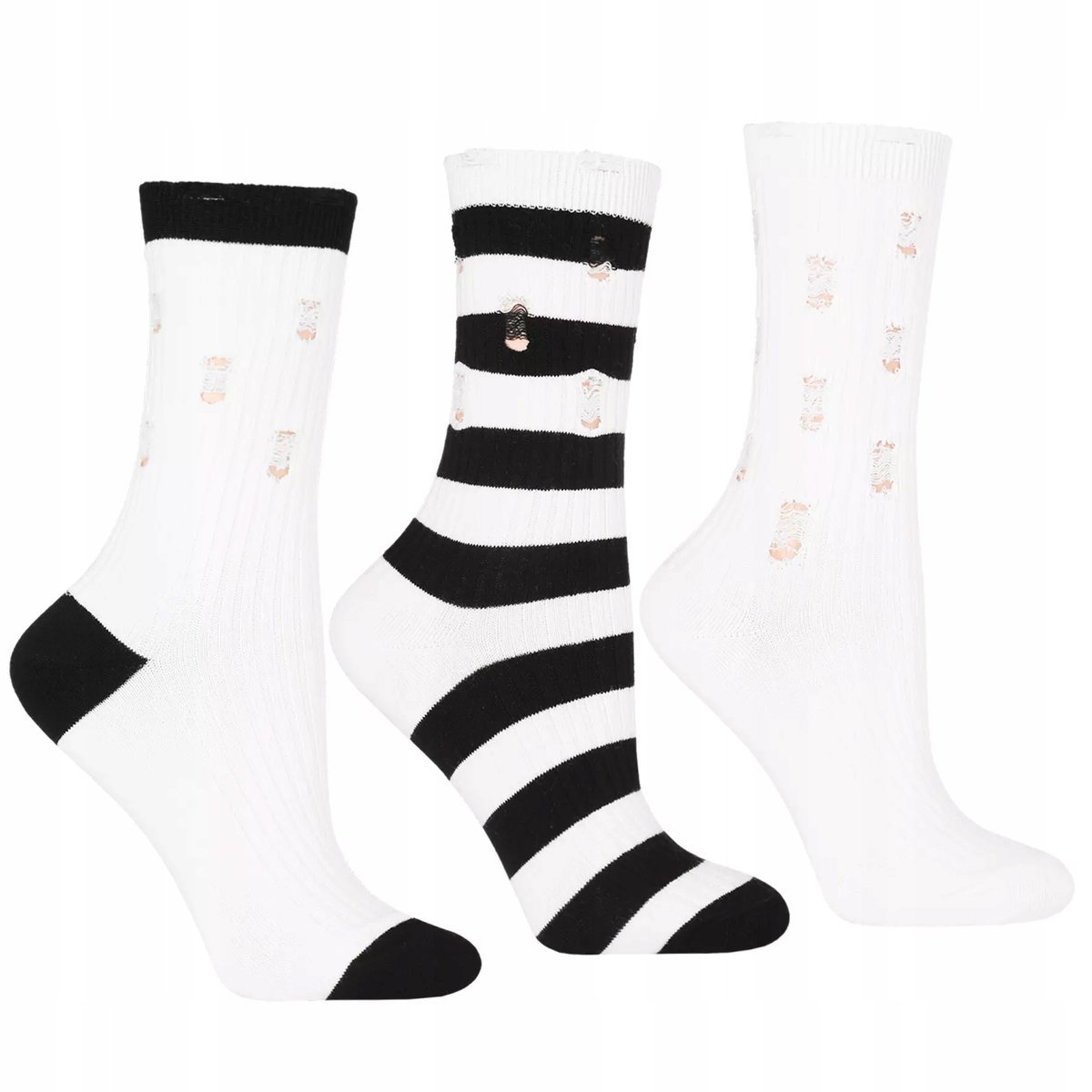 3X SKARPETKI DAMSKIE DŁUGIE BAWEŁNA CZESANA SKARPETY KOLOROWE MORAJ 35-38