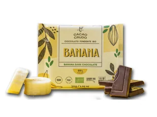 Cacao Crudo Raw Ciemna czekolada z bananem, BIO, 30 g - Czekolada - miniaturka - grafika 1