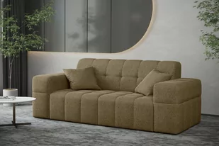 Sofa Dwuosobowa Nimes Tkanina Neve Jasnobrązowy - Sofy i kanapy - miniaturka - grafika 1