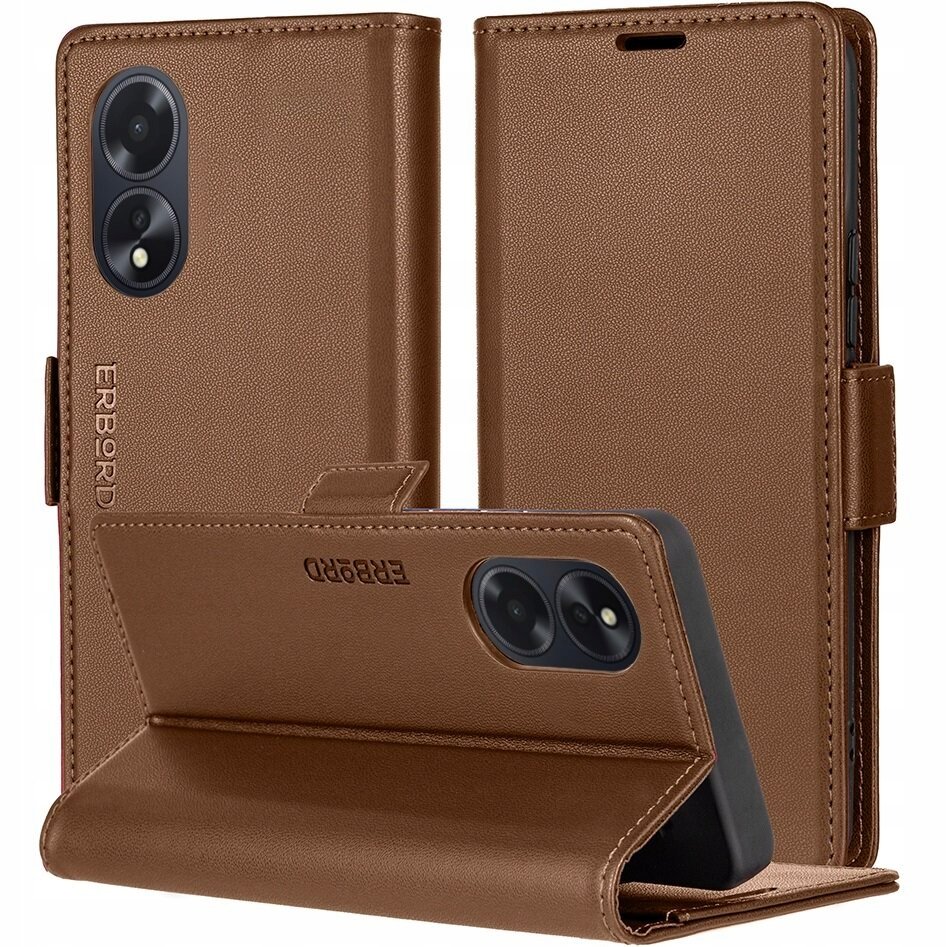 Etui z klapką do Oppo A18 4G A38 4G Erbord magnetyczne case portfel skóra