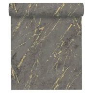 Tapety - Tapeta Marmur 388175 szaro-złota winylowa na flizelinie - miniaturka - grafika 1