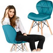 Krzesła - Sofotel Nowoczesne welurowe krzesło skandynawskie Sofotel Sigma - jasno niebieskie 270212 - miniaturka - grafika 1