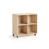 Meble do szkół i przedszkoli - Regał szkolny CASPER, 4 przegrody, brzoza - miniaturka - grafika 1