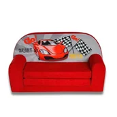 Zestawy mebli dla dzieci - SOFKA KANAPA ROZKŁADANA DZIECKA MATERAC BEZPIECZNA SOFA PREZENT ŁÓŻKO RACING - miniaturka - grafika 1