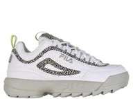 Buty sportowe damskie - Buty Damskie Fila FFW009213096 Disruptor A Wmns Białe 37 - miniaturka - grafika 1