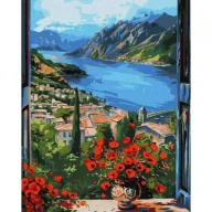 Malowanie po numerach - Ideyka Malowanie po numerach - Przystań w górach 40x50cm - miniaturka - grafika 1