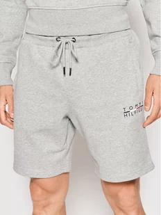 Tommy Hilfiger Szorty sportowe Square Logo MW0MW24152 Szary Regular Fit - Spodnie sportowe męskie - miniaturka - grafika 1