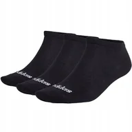 Skarpetki męskie - Skarpety adidas Thin Linear Low-Cut Socks 3P czarne IC1299 34-36 - miniaturka - grafika 1