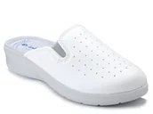 Klapki i japonki damskie - Klapki damskie białe medyczne sanitarne Inblu 50-34 skórzana wkładka-36 - miniaturka - grafika 1