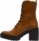 Botki damskie - Fly London Botki Damskie Brązowe Skórzane Wysokie 42 Jtb - miniaturka - grafika 1