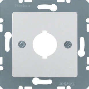 Hager polo Płytka centralna z otworem fi188 mm do aparatów zgłoszeniowych alu mat lakierowany system płytek centralnych 14311404 14311404 - Klawisze i ramki - miniaturka - grafika 1