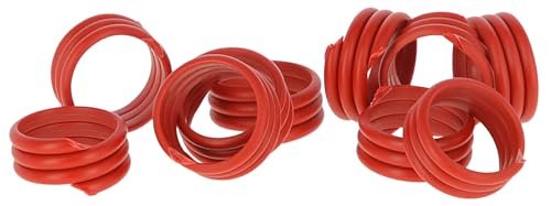 Kerbl Hobbyfarming Pierścień spiralny 16 mm, czerwony tworzywo sztuczne, 100 sztuk