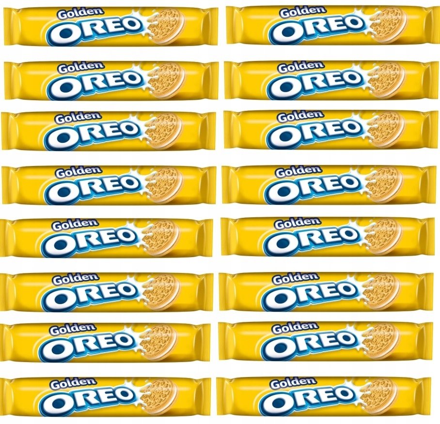 16x 154g Oreo Golden ciastka waniliowe Uk Karton D