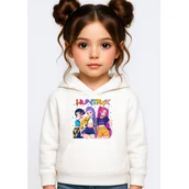 Bluzy dla dziewczynek - BLUZA DZIECIĘCA KPOP DEMON HUNTERS HUNTRIX 122-128 Z KAPTUREM BAWEŁNIANA - miniaturka - grafika 1