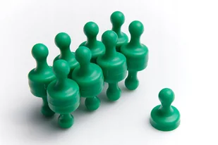 Magnes na lodówkę, biurowy 19x25 Zielony - Magnesy - miniaturka - grafika 1