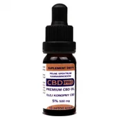 Suplementy naturalne - CBD PRO Olejek konopny CBD Pro 5% 500mg dla początkujących - 10 ml - miniaturka - grafika 1