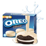 Ciastka - Oreo - Ciastka kakaowe z nadzieniem waniliowym oblane białą polewą - miniaturka - grafika 1