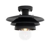 Lampy sufitowe - QAZQA Designerska lampa sufitowa zewnętrzna czarna IP44 - Morty - miniaturka - grafika 1