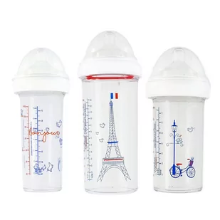 Le Biberon Français Paryż zestaw butelek dla noworodków i niemowląt, 2 x 210 ml + 1 x 360 ml - Butelki dla niemowląt - miniaturka - grafika 1