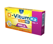 Witaminy i minerały - Oleofarm Sp. z o.o. D-Vitum Forte Max 4000 j.m. K2 60 kaps. 3706941 - miniaturka - grafika 1