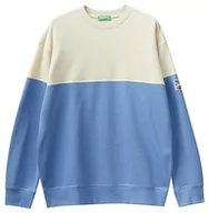 Garnitury - United Colors of Benetton męska kamizelka kombinezon, Papier Cukrowy I Kremowy Biały 903, L - miniaturka - grafika 1