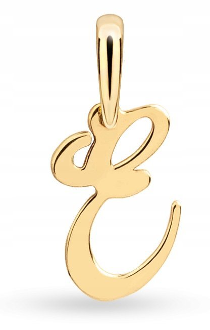 ZŁOTA MODNA ZAWIESZKA LITERKA E 333