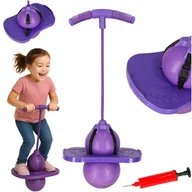 Skoczki dla dzieci - Skoczek dla dzieci pogo równowaga jumper fioletowy - miniaturka - grafika 1