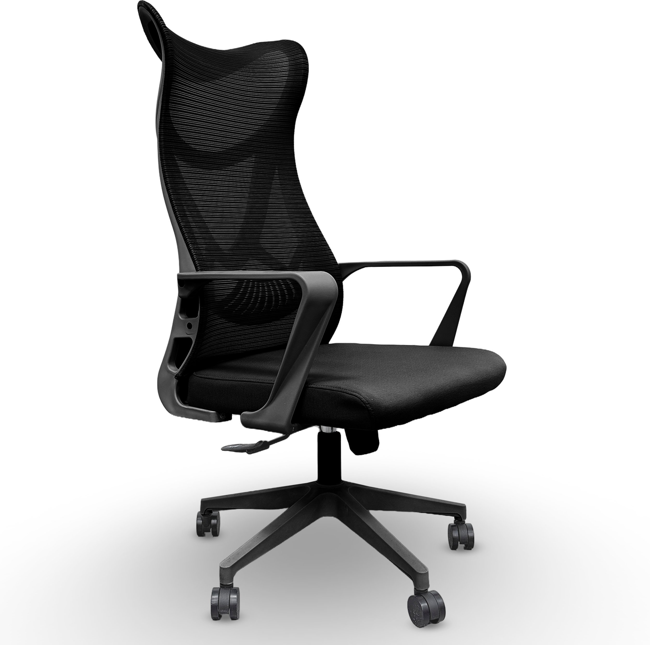 Kontrasto Krzesło biurowe ergonomiczne obrotowe regulowane z siatką czarne