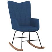 Fotele - vidaXL Fotel bujany, niebieski, tapicerowany tkaniną - miniaturka - grafika 1