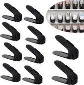 Szafki na buty - YUENFONG Regulowany stojak na buty antypoślizgowy stojak na buty z 3 regulowanymi wysokościami do przechowywania butów (30 sztuk, czarny) - miniaturka - grafika 1