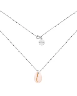 Srebrny naszyjnik z muszelką - Naszyjniki - miniaturka - grafika 1