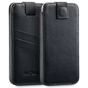 moVear moVear Skórzane Etui Wsuwka do iPhone 8/7/6 Plus i telefonów o zbliżonych wymiarach | Eksluzywny Pokrowiec pocketCase C+ Skóra Gładka, Czarny AI68PPCPLSBBKBK - Etui i futerały do telefonów - miniaturka - grafika 1