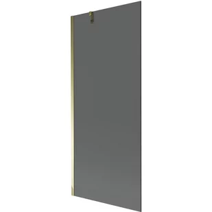 Mexen Next parawan nawannowy 1-skrzydłowy 80 x 150 cm, grafit, złoty - Parawany nawannowe - miniaturka - grafika 1