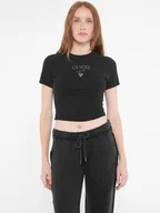 Koszulki i topy damskie - t-shirt donna guess w4bi05 j1314 go vintage baker jtmu jet black - miniaturka - grafika 1