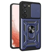 Etui i futerały do telefonów - Hurtel Hybrid Armor Camshield etui do Samsung Galaxy S23 Ultra pancerny pokrowiec z osłoną na aparat czarne - miniaturka - grafika 1