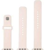 Akcesoria do smartwatchy - Fixed Silikonowy pasek Silicone Strap do Apple Watch 45 / 44 / 42 mm, różowy - miniaturka - grafika 1