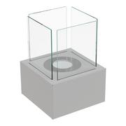 Biokominki - Biokominek stołowy Tango 2 Szary Kratki - miniaturka - grafika 1