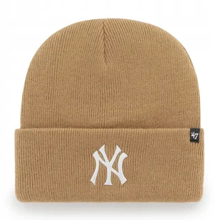 47 Brand czapka zimowa beanie New York Yankees beżowy rozmiar uniwersalny - Czapki damskie - miniaturka - grafika 1