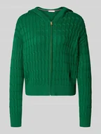 Swetry damskie - Kurtka z dzianiny o kroju comfort fit z czystej bawełny model ‘CALICO’ - miniaturka - grafika 1