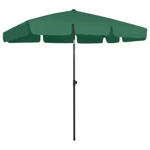 VidaXL Parasol plażowy, zielony, 200x125 cm 314728 VidaXL - Parasole ogrodowe - miniaturka - grafika 9