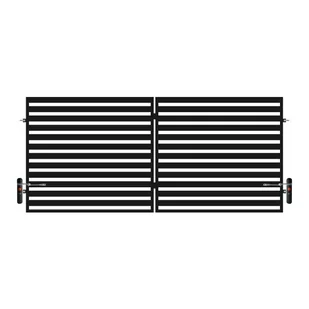 Polbram Brama dwuskrzydłowa inteligentna Lara 2 z automatem 400 x 154 cm - Ogrodzenia - miniaturka - grafika 1
