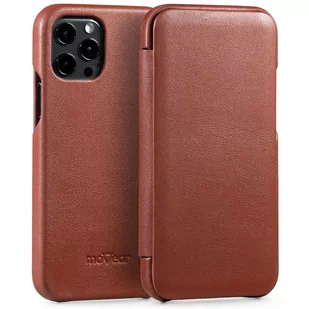 moVear flipSide S - Skórzane etui do Apple iPhone 13 (6.1") | Pokrowiec slim case, Skóra naturalna nappa (Brązowy) - Etui i futerały do telefonów - miniaturka - grafika 1