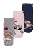 Skarpetki dla dzieci - Skarpetki dziewczęce skarpety dziecięce bawełniane kotki 3PAK 31-34 MYWAY - inna (Inny) - miniaturka - grafika 1