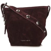 Torebki damskie - Elegancka zamszowa torebka skórzana Toscanio G99 - miniaturka - grafika 1