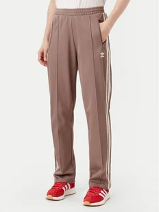 adidas Spodnie dresowe Beckenbauer JC5792 Beżowy Regular Fit - Spodnie sportowe damskie - miniaturka - grafika 1
